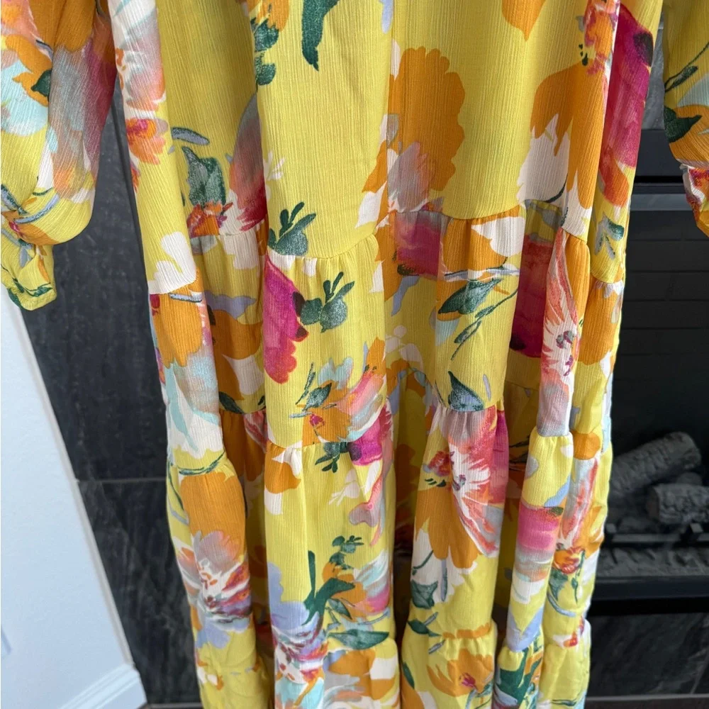 Easel PRINTED BLINK TIERED MAXI DRESS NWT - Picture 4 of 9